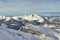 Winter Alpine range landscape