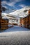 Winter Alps landscape from Val Thorens