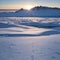 Winter arctic landscape. Cold frosty winter weather