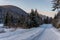 Winter arriving in Jacques Cartier Provincial Park, Quebec