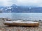 Winter atmosphere of the Flyhorn beach on the lake Walen or Lake Walenstadt Walensee or Strandbad Flyhorn, Weesen - Switzerland