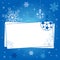Winter background with different snowflakes 2015. Label for your text