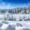 Winter background with a pile of snow and eroded landscape. Magical winter snow covered tree. Happy New Year. Carpathian