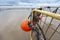 Winter Beach Buoy and Fence