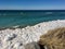 Winter beach on Lake Michigan in Empire, MI; Sleeping Bear Dunes National Lakeshore.