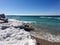 Winter beach on Lake Michigan in Empire, MI; Sleeping Bear Dunes National Lakeshore.