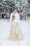 Winter beautiful bride