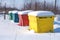 Winter bee hives