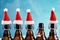 Winter beer bottle merry christmas party