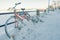 Winter bike on a seafront