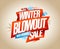 Winter blowout sale banner design