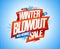Winter blowout sale, mega discounts, banner design
