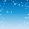 Winter blue sky with falling snow, snowflake. Holiday Winter background for Merry Christmas and Happy New Year. Vector