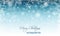 Winter blurred banner with snowflakes. Merry Christmas and Happy New Year greeting card.