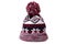 Winter bobble ski hat warm wool isolated