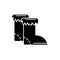 Winter boots black icon, vector sign on isolated background. Winter boots concept symbol, illustration