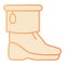 Winter boots flat icon. Woman boots orange icons in trendy flat style. Female footwear gradient style design, designed