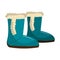 Winter boots shoes icon