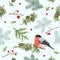 Winter bullfinch pattern