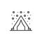 Winter Camping Tent outline icon