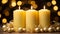 Winter candle day embracing the joy of lighting candles for a cozy home with ample space for text