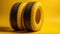 Winter car tires. Group of tires for winter driving on a yellow background, generative ai