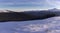 Winter Carpathian Mountains, Chornohora region, Ukraine. Wooden shepherds cradle on the meadows in the Carpathians in winter. Wint