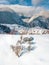 Winter Carpathian Mountains in Pestera Village Romania