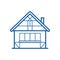 Winter Chalet Thin Line Icon