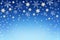 Winter Christmas New Year snow sky background with snowflakes and stars