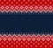 Winter Christmas Scandinavian knitted seamless abstract background frame and border.