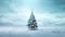Winter christmas scenic background Silvery small Christmas tree 1690449965576 7