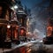 Winter city New York, New Year USA, Christmas holidays - AI generated image