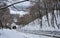 Winter cityscape, Kiev funicular