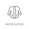 Winter clothes linear icon. Modern outline Winter clothes logo c