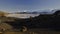 The winter colours of beautiful Kerio, or Kerid crater in western Iceland. Red volcanic rock