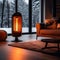 Winter comfort Infrared heater radiates warmth in a cozy home