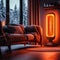 Winter comfort Infrared heater radiates warmth in a cozy home