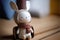 winter cute rabbit wooden toy