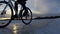 Winter cycling on lake