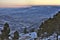 Winter dusk at Colorado Rocky Mountains