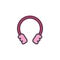 Winter earmuffs filled outline icon