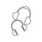 Winter earmuffs icon. Element of winter for mobile concept and web apps icon. Outline, thin line icon for website design and