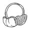 Winter Earmuffs for Women Icon. Doodle Hand Drawn or Outline Icon Style