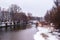 Winter European City Munich River