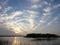 Winter evening clouds over Ushiku Lake