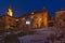 Winter evening under Kremnica castle