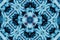 Winter fantasy abstract background. Kaleidoscopic geometric ornament. Decorative polygonal mosaic pattern