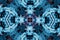 Winter fantasy abstract background. Kaleidoscopic geometric ornament. Decorative polygonal mosaic pattern