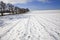 Winter field landscape